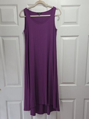 Eileen Fisher Purple High-Low Tank Maxi Dress